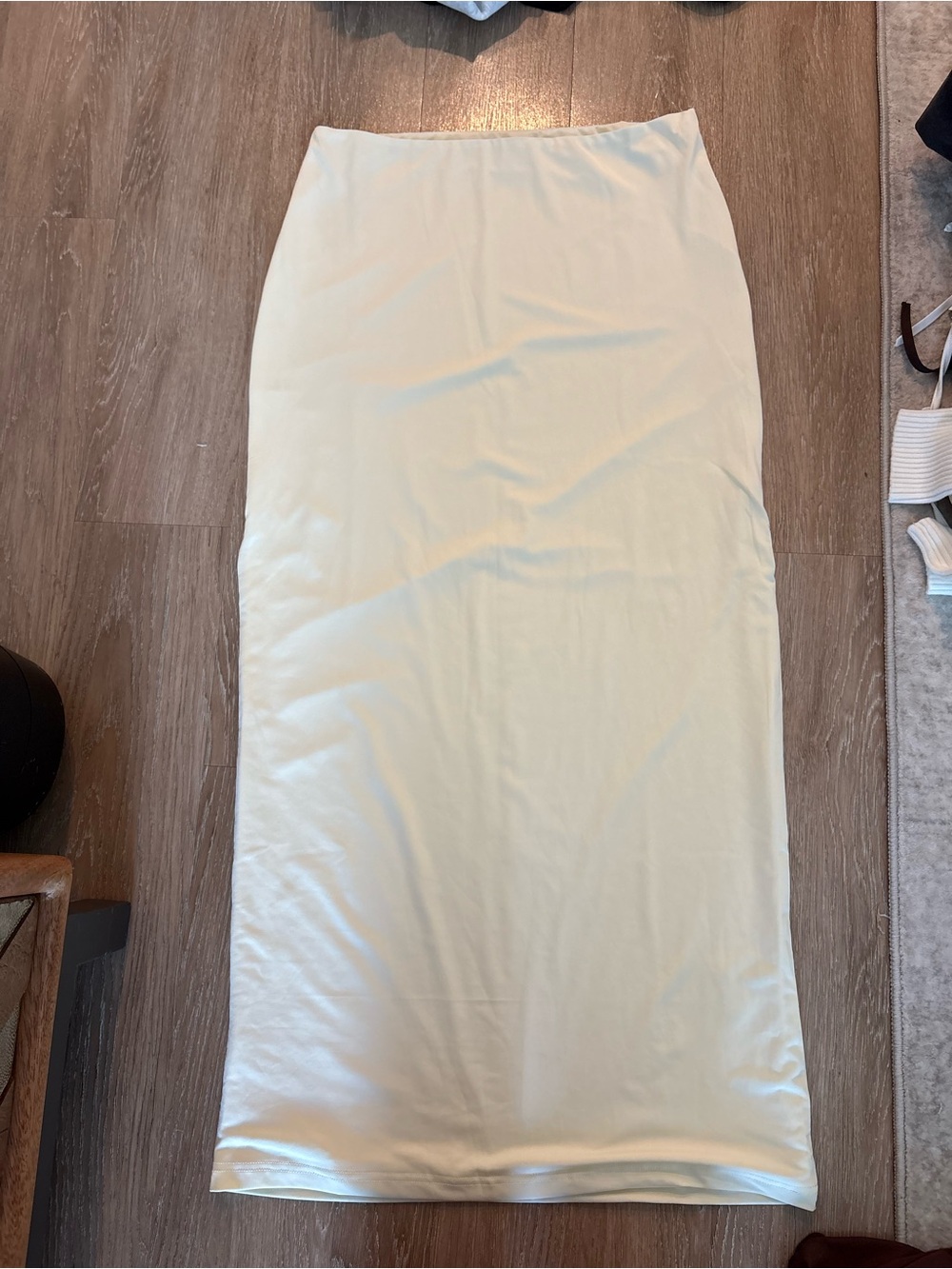 Peppermayo Cream Maxi Skirt - Sleek Straight Silhouette - Picture 2 of 3